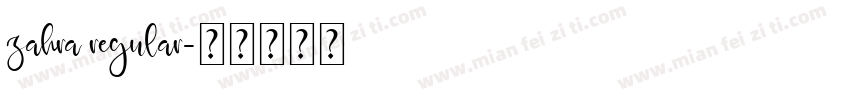 zahra regular字体转换
